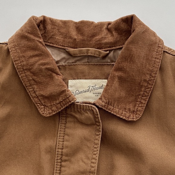 Universal Thread Women's Size XS Brown 100% Cotton Zip Utility Anorak Jacket NEW - Picture 5 of 13